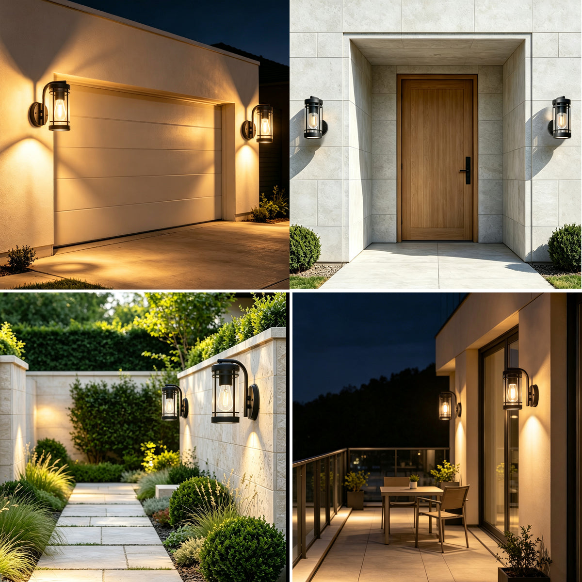 Vesara Vintage lanterne murale extérieure, exemples d'application pour porte d'entrée, garage, terrasse et jardin